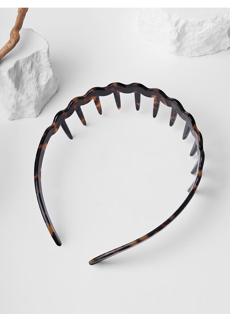 CHIMERA Vintage Acetate Wave Headband Non-Slip High Crown Hair Hoop Hair Clip for Women Birthday Gift 15