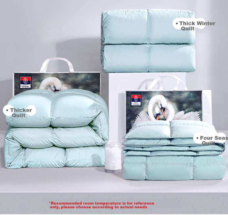 Fuanna 50% White Goose Down Quilt Spring and Autumn Double Comforter 600g Filling 203×229cm 15