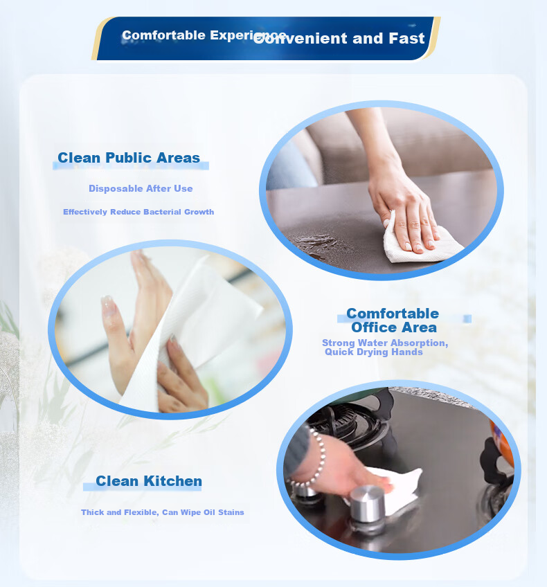 Feiyu Commercial Hand Towels, Double-Layer, 120 Sheets * 20 Packs, Hotel Thickened Dry Hand Tissues, Kitchen Paper, Whole Box CS623 8
