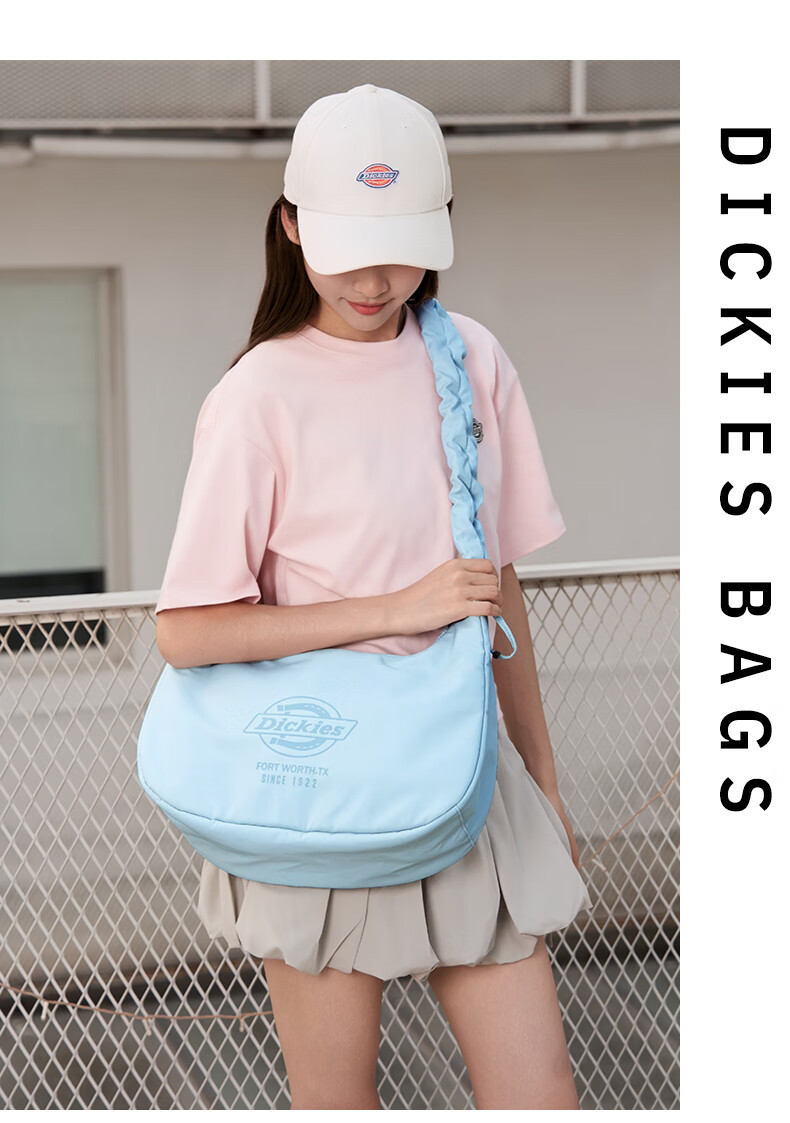 Dickies Women's Shoulder Bag Cloud Bag Sports Commuter Underarm Crossbody Travel Large Capacity Dumpling Bag Graphite Black 13