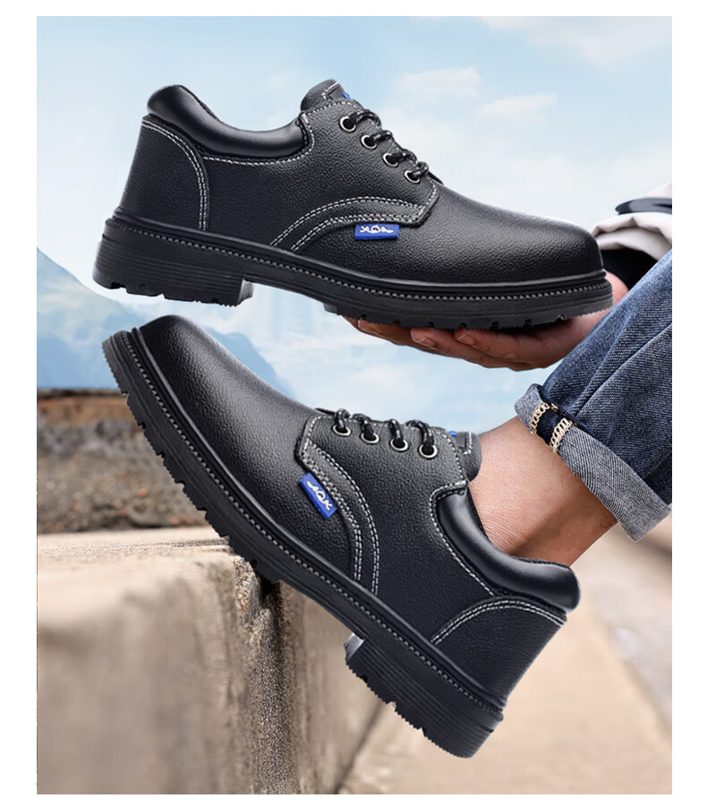 BlueOwlShield Men's Winter Waterproof Steel Toe Anti-Smash Anti-Puncture Safety Work Construction Shoes DL201-1 Size 39 1