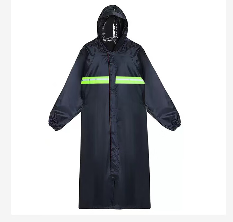 Gongqiyou Reflective Adult Raincoat Set Split Type Polyester Spring Yafang Mesh Lining Black 4XL Anti-Heavy Rain with Rain Pants for Cycling and Traffic 2