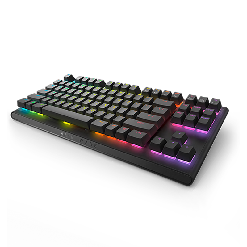 Alienware AW420K Wired Gaming Mechanical Keyboard with Red Switches, RGB Lighting, 87 Keys, TKL Layout, Fully Programmable, Holiday Gift, Black