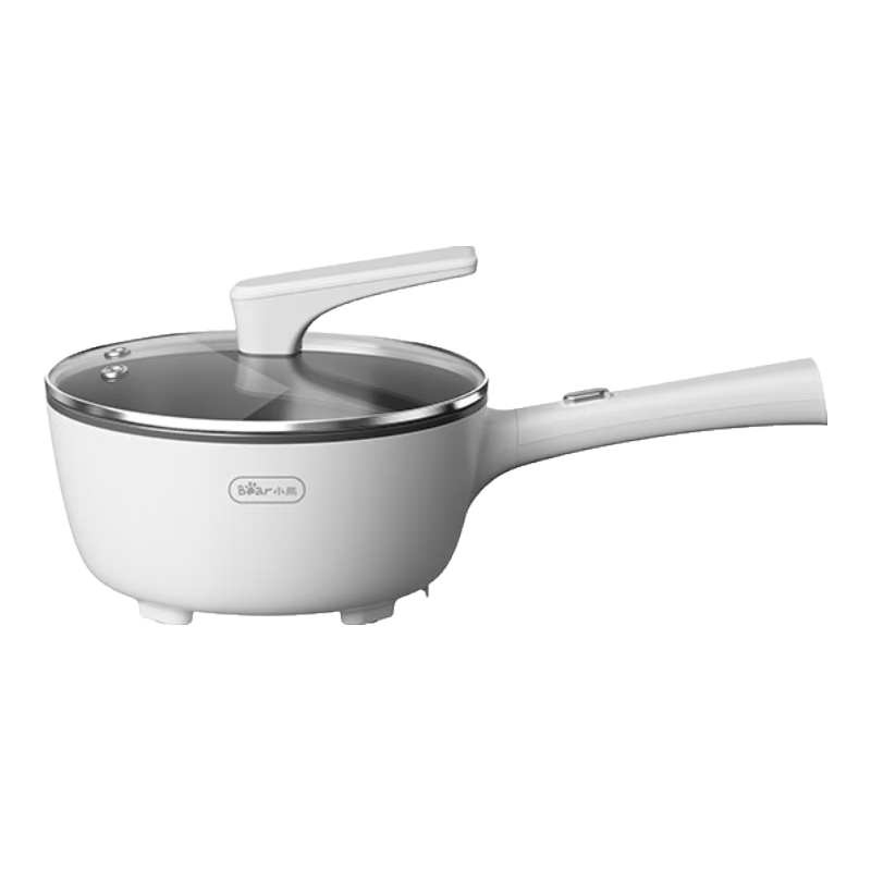 Bear Electric Wok, Multi-Functional Home Cooking Pot, Electric Cooker, Hot Pot, 2.5L Small Electric Pot, Non-Stick Cooking Pot for Stewing, Frying, And Boiling in Dormitory, Noodle Cooker B24C2