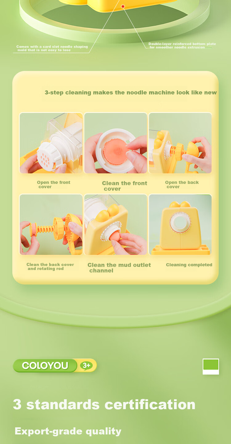 Coloyou Flour-Based Modeling Clay Children's Set, Non-Toxic Play Dough, Rubber Clay Molds, DIY Crafts Toy, Self-Operated, Not Ultra-Light Clay 14