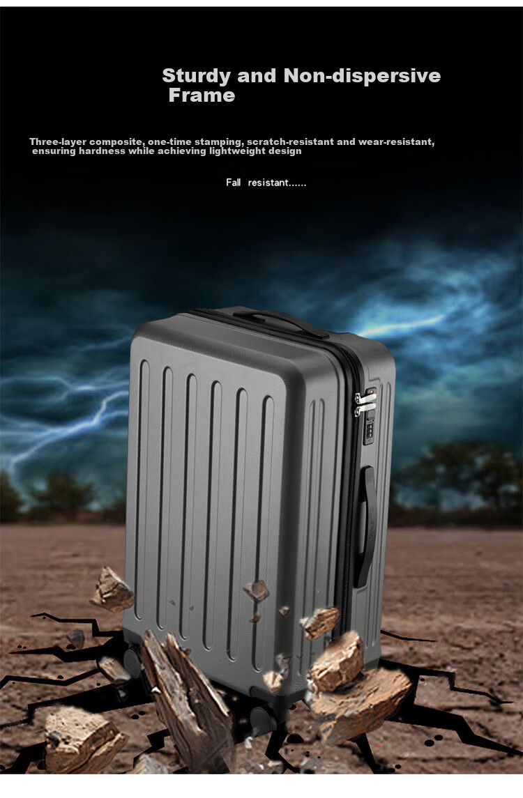 JEVI Large Capacity Suitcase for Men And Women, 20-Inch Carry-On Luggage, Durable Lightweight Trolley Case with Password Lock for Students And Travel 6