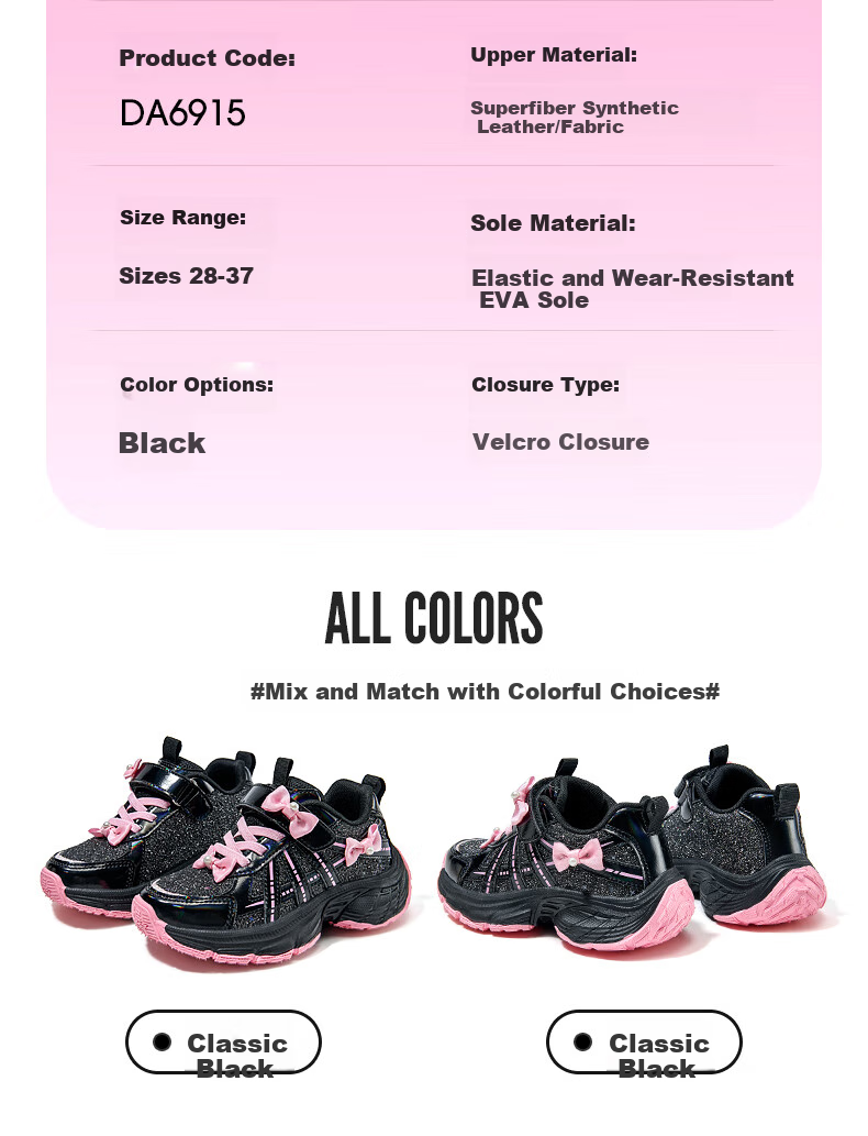 Barbie Children's Sneakers, Girls' Spring And Autumn Sports Shoes, Outdoor Girls' New Dad Shoes DA6915 9