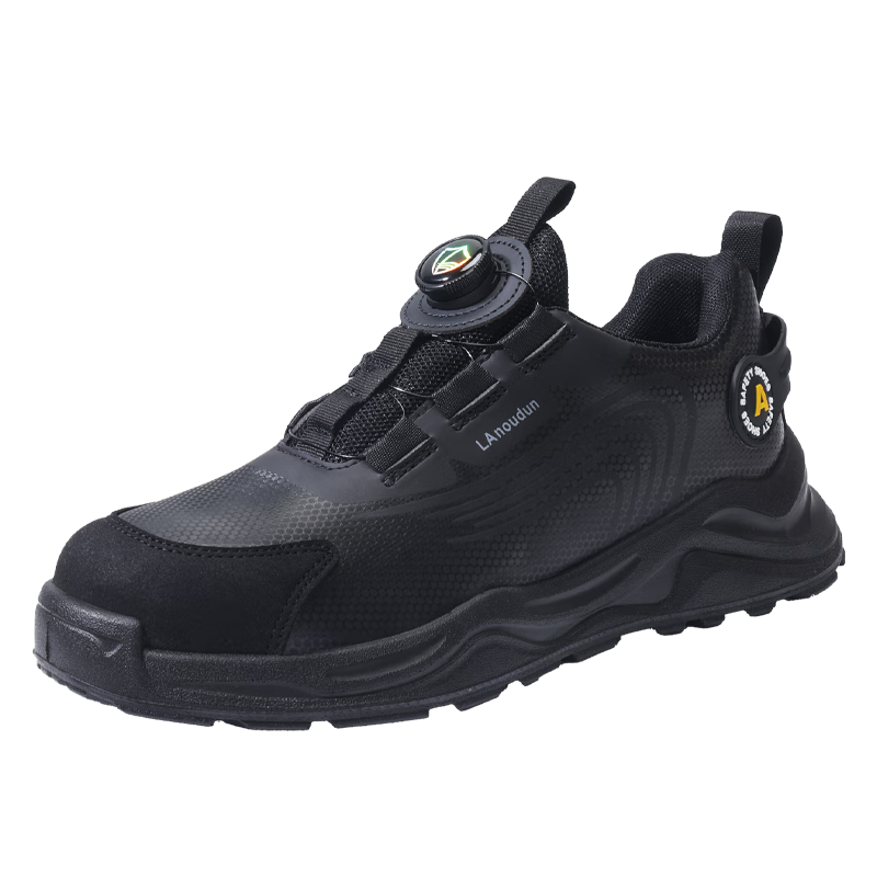 BlueOwl Shield Men's Summer Breathable Anti-Smash Steel Toe Anti-Puncture Wear-Resistant Comfortable Safety Work Shoes DL217F Size 44
