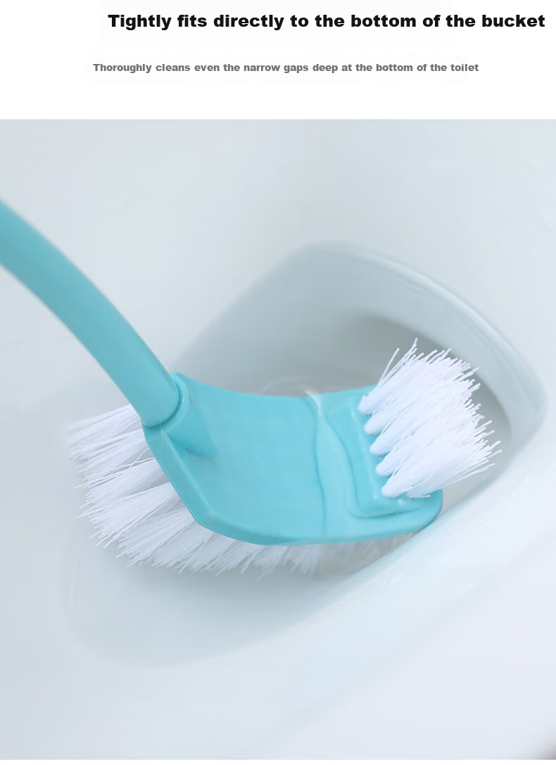 Yagao Toilet Brush, Household No-Corner Bathroom Cleaning Wall-Mounted No-Drilling Toilet Cleaning Brush Tool 5
