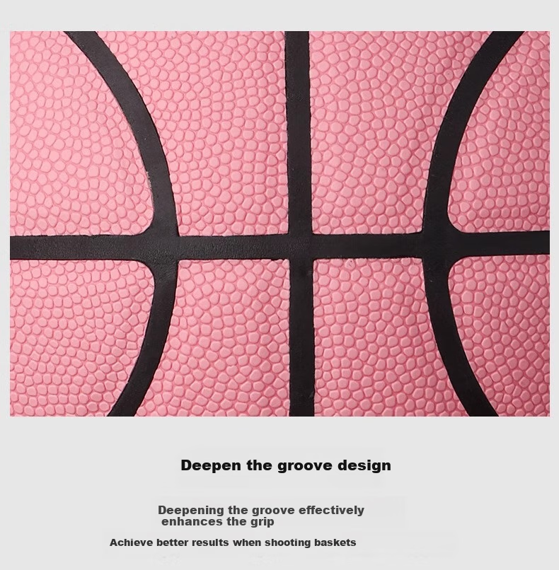 Li-Ning Basketball Size 6 for Women, Professional Competition Training, Standard for Middle School Entrance Exams, Indoor And Outdoor Use on Cement Courts, Moisture-Absorbing, Wear-Resistant PU Material, Pink Color 26