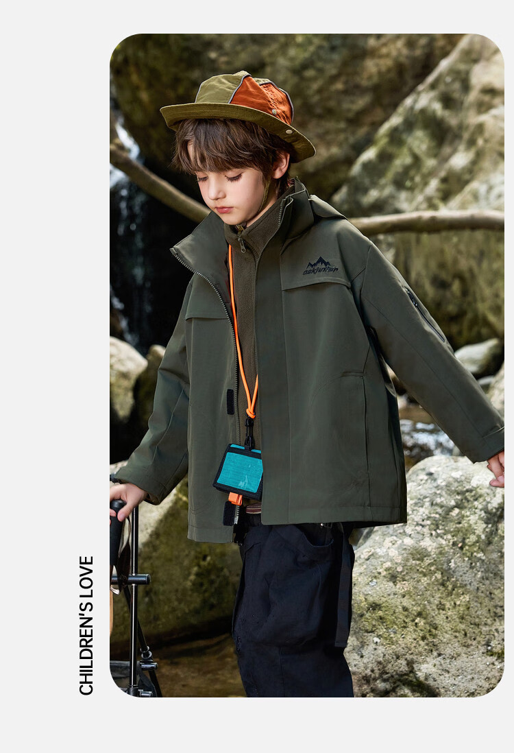 ASK JUNIOR Kids Long Sleeve Jacket Unisex Autumn Windproof Outdoor Running Sports Hiking Coat 12