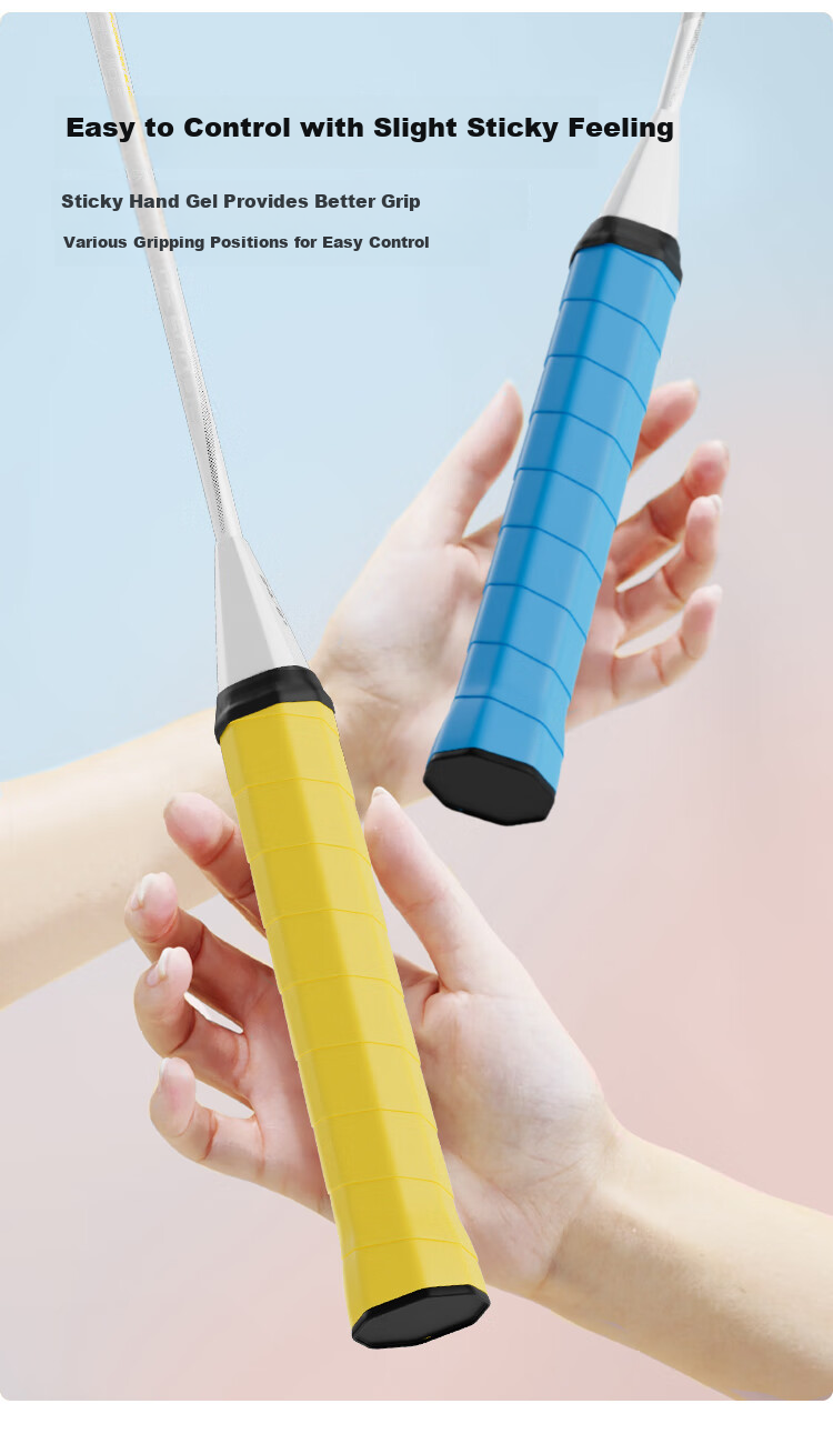 JD Original Badminton Grip Tape, Badminton Racket Handle Wrap, Non-Slip, Sweat-Absorbing, Shock-Absorbing, Mixed Colors, Pack of 5 3