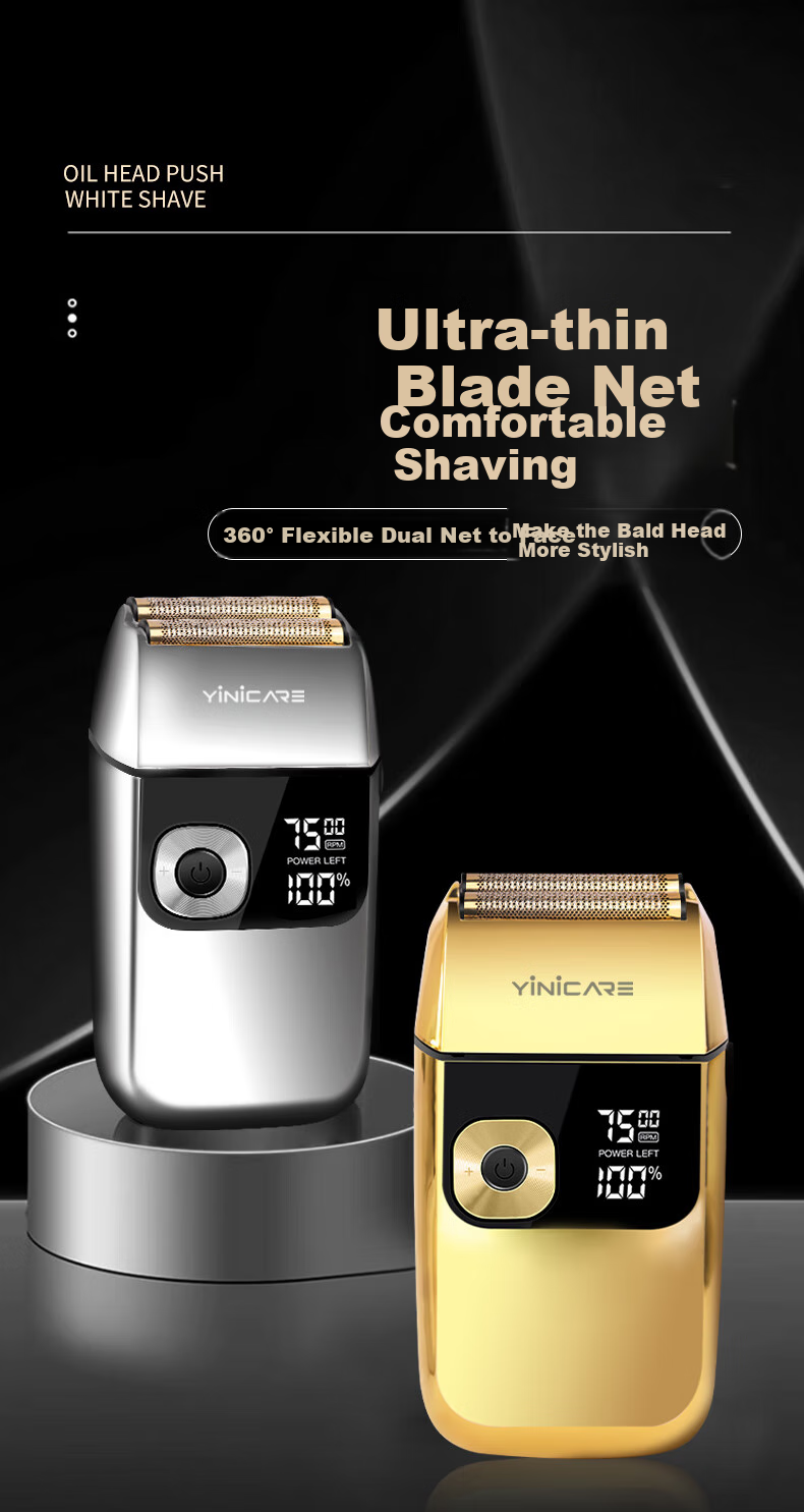 Yier [Germany] Electric Shaver with Brightening Function, New Magnetic Levitation Hair Clipper for Shaving Head, Professional Hair Salon Use, Reciprocating Razor for Shaving Head, YLF-999 1