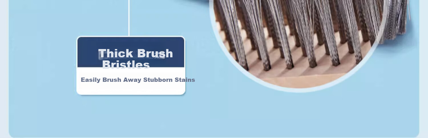 Xijie 304 Stainless Steel Wire Floor Brush Outdoor Garden Moss Long Handle Hard Bristle Cleaning Brush Large Size 4