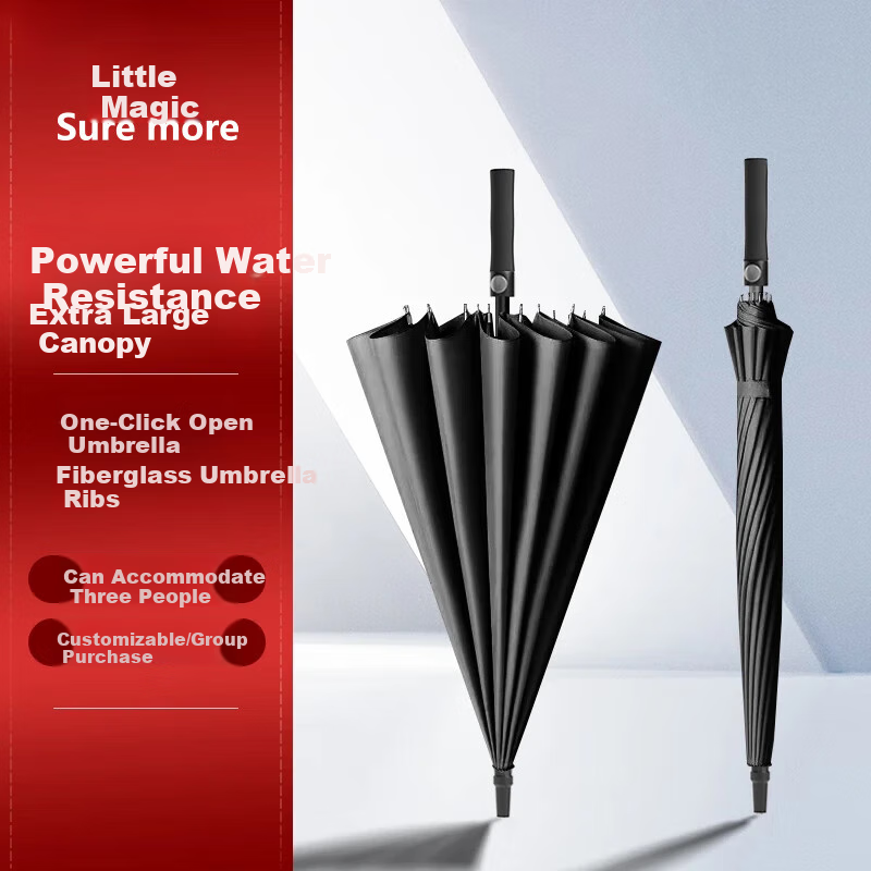 Зонт Xiaomo Long-Handle Umbrella, большой, ветрозащитный, бизнес-стиль, черный, кастомизируемый