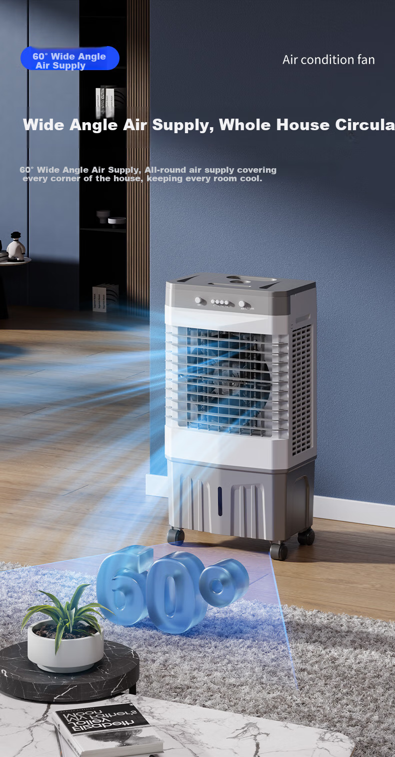 VCJ [Powerful Cooling] Air Cooler Fan, Home Cold Air Fan, Water-Cooled Fan, Portable Cooling Fan with Water Tank, for Bedroom And Living Room, Model HZ-70 8
