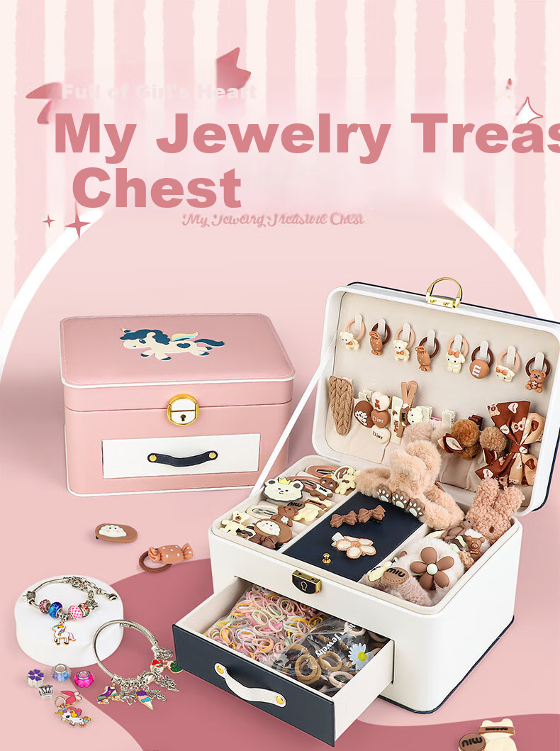 TAOTAOTIANCAI Girls' Birthday Gift, Pretend Play Toys for 7-14 Year Old Girls, Beading Bracelet Making Kit with Jewelry Box for Children 3-6 1