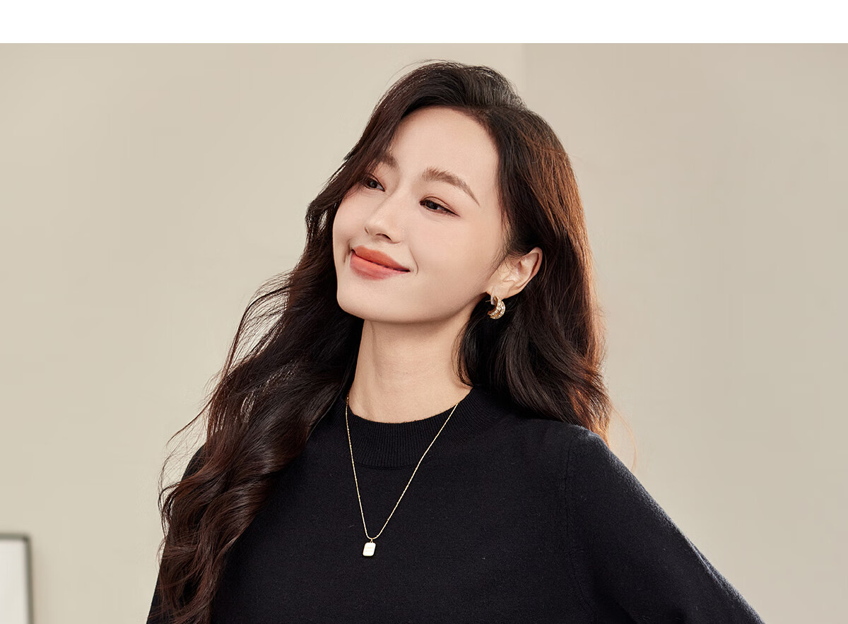 Pincai Women's Knit Sweater Half Turtleneck Autumn Winter Solid Color Base Layer Knit Top PW17ZS952 13