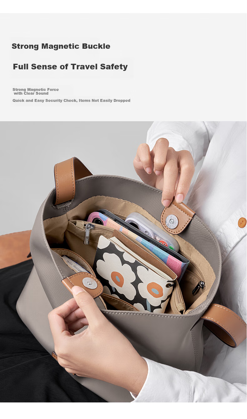 Laifu Lightweight Canvas Crossbody Bag, Large Capacity Casual Commuter Bucket Bag, Fashionable Handbag, Women's Bag, Birthday Gift 11