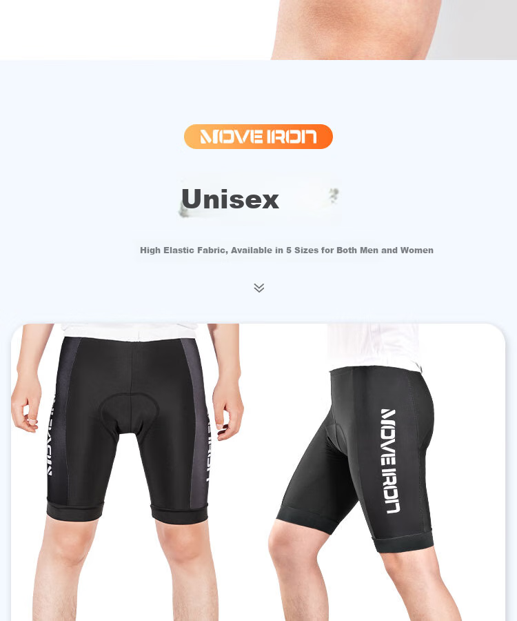 Move Iron Cycling Shorts with Foam Padded Seat for Men And Women, Mountain Bike And Road Bike Gear Accessories, Size L 9