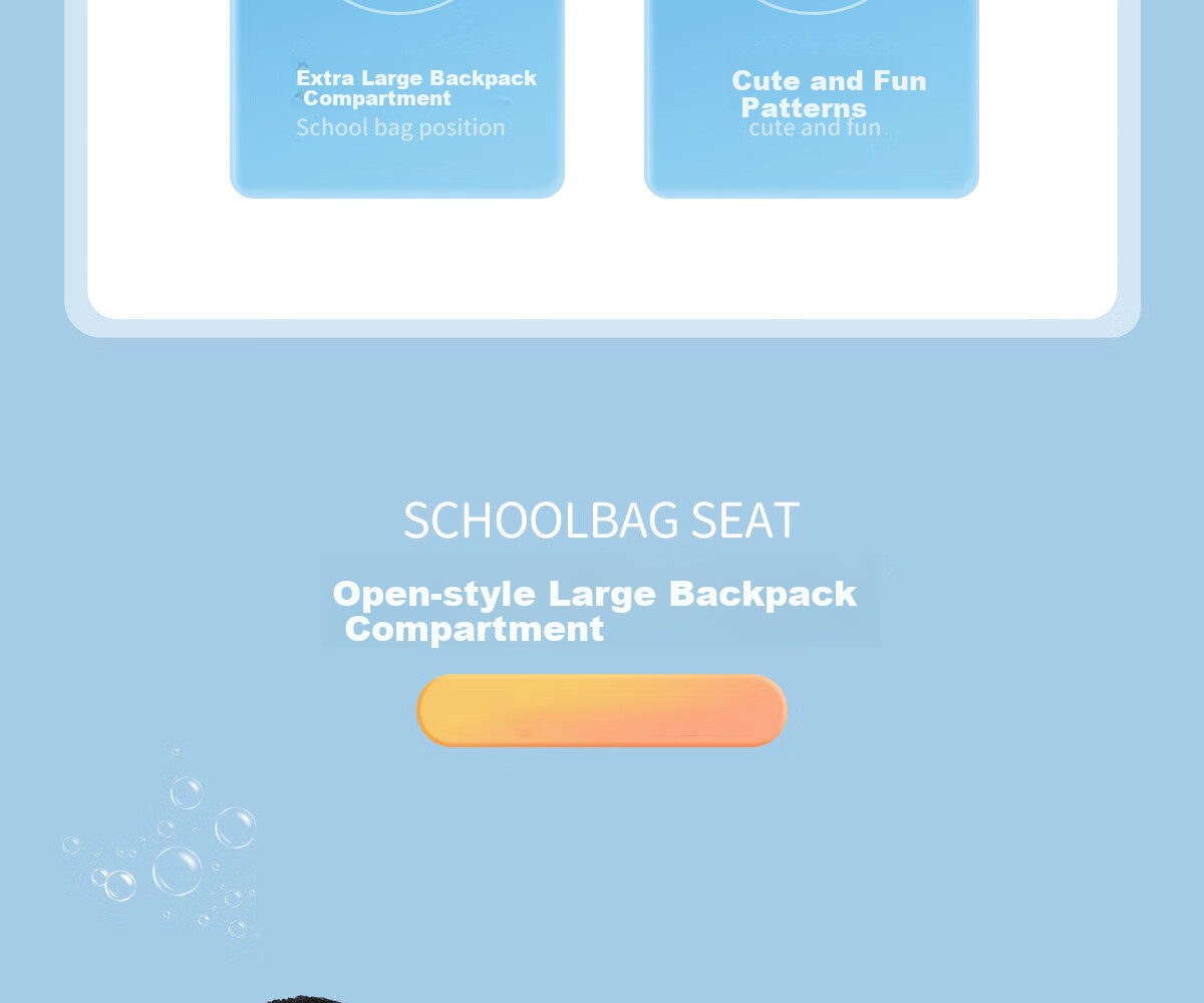 Jingxun Children's Raincoat with Large Backpack Space, Boys' Baby Raincoat, Kindergarten Rain Gear, Elementary School Student Rain Poncho, Blue 2XL 4