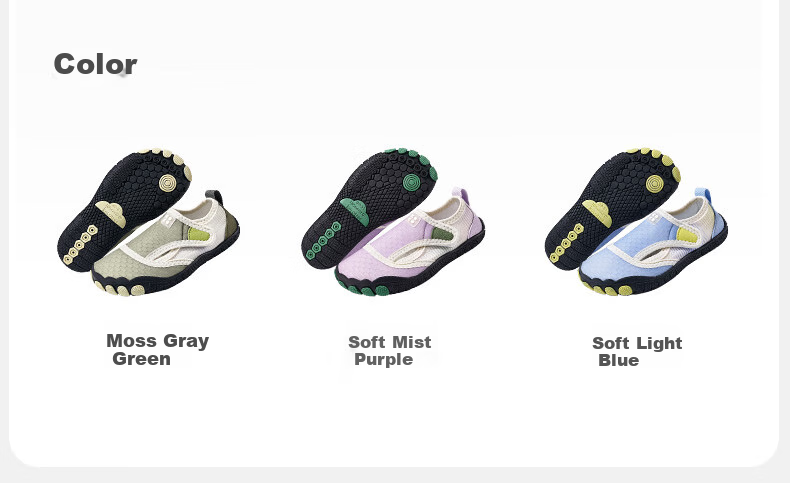 Kocotree KK Tree Kids Creek Shoes Non-Slip Cut-Resistant Baby Beach Swimming Water Shoes Moss Gray Green 24