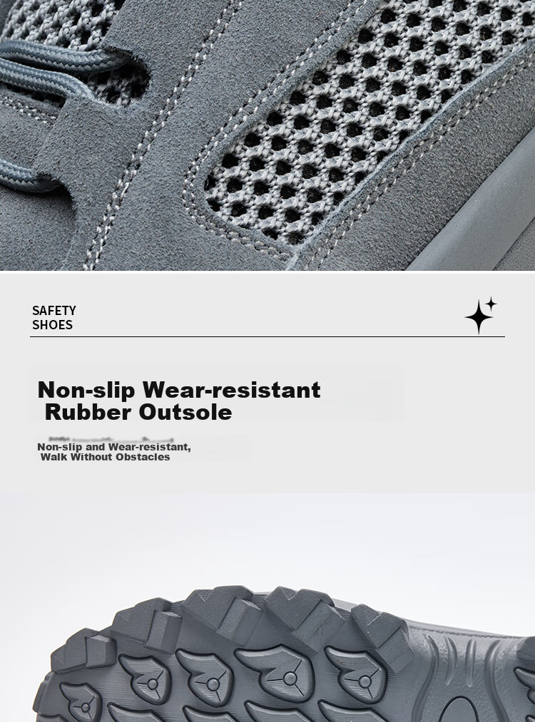 Dinggu Safety Shoes for Men, All-Season Construction Site Odor-Resistant Electrician Insulated Steel Toe Anti-Smashing Anti-Puncture F506MHW43 1