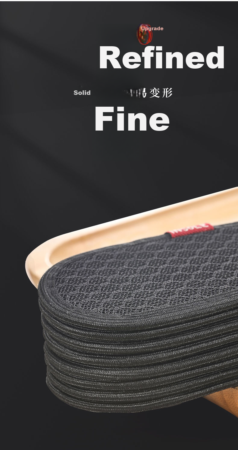 Bangnishi Jia 6 Pairs of Bamboo Charcoal Insoles, Odor-Resistant, Breathable, Sweat-Absorbing, Deodorizing, Fresh-Scented, for Men And Women, Suitable for Sports Leather Shoes in Summer 5