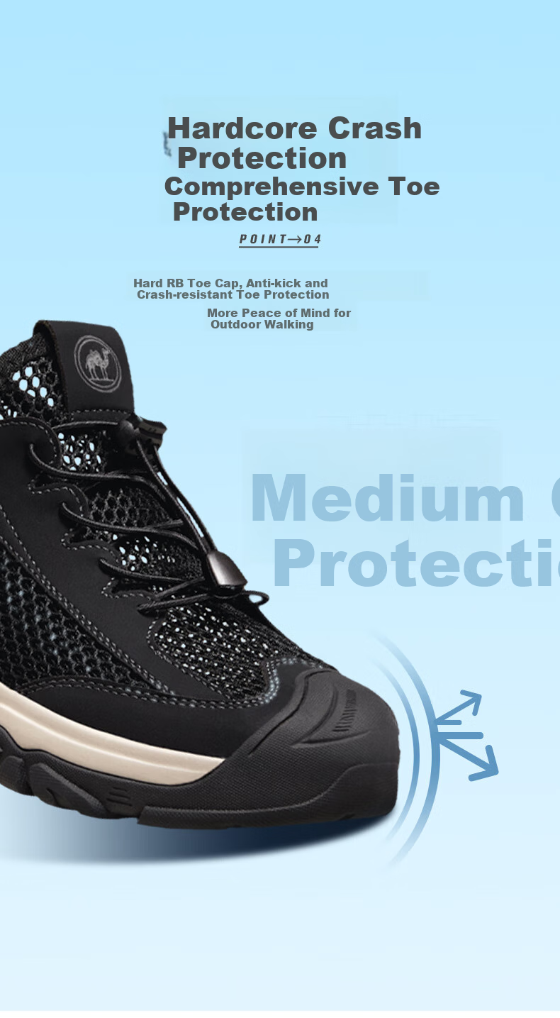 CAMEL Brand Men's Outdoor Soft Cushioning Anti-Collision Hiking Shoes, Mesh Breathable Casual Shoes P14M379003 Black Size 43 4