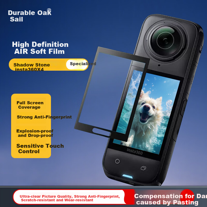 Shilifan X4 Screen Protector for Insta360 X4 AR Camera, Insta360 X4 Camera Film, Panoramic Action Screen Protector, High-Definition Anti-Glare, Single Pack 1