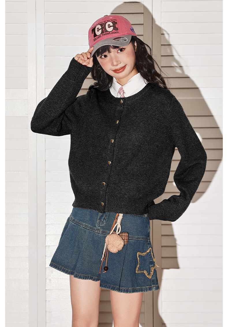 TonLion Women's Sweater Knitted Cardigan Autumn Winter New Faux Cashmere Warm Soft Short Slim Top 8