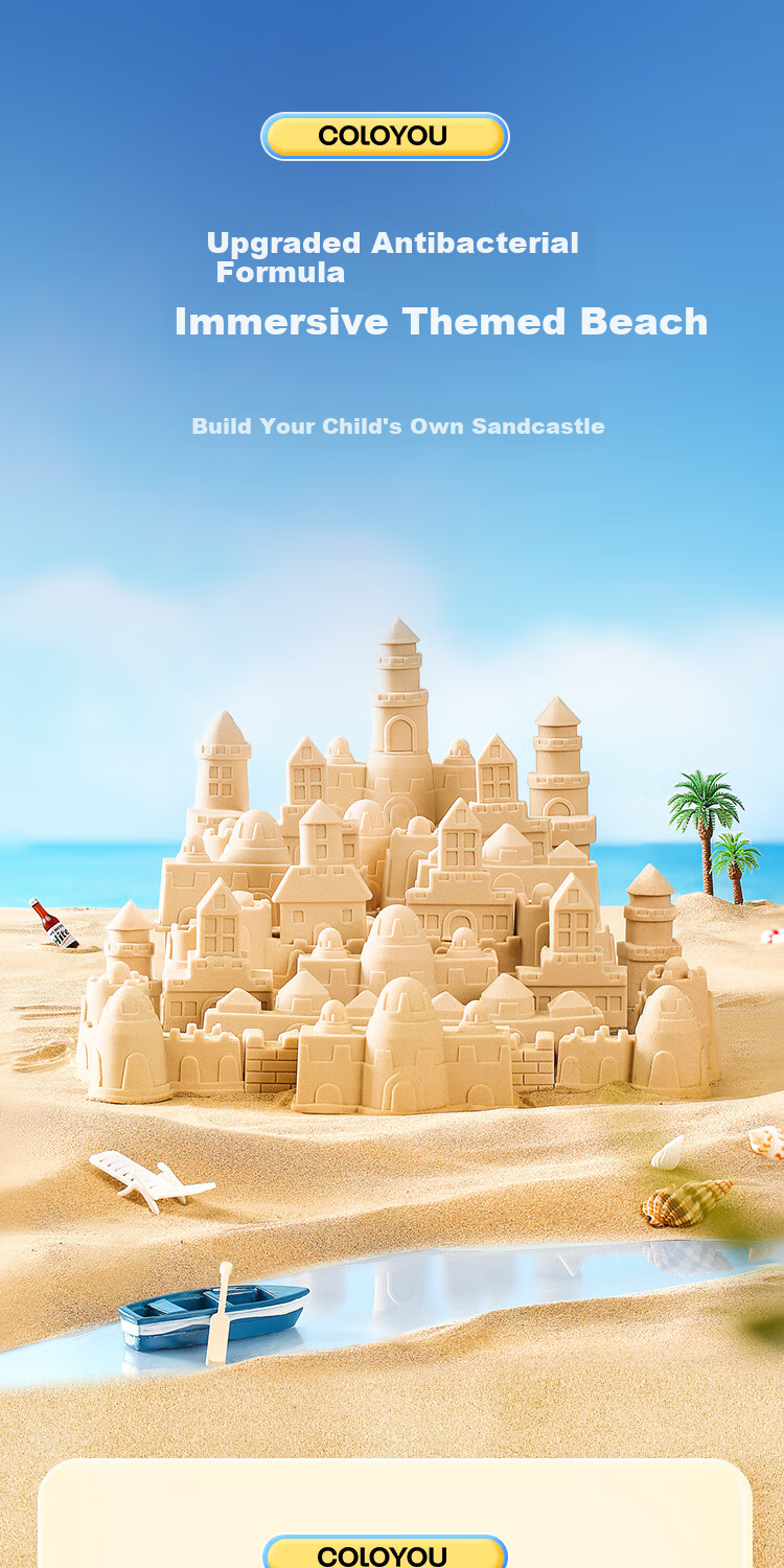 Coloyou Children's Toy, Colored Sand, Safe Non-Toxic, Beach Sand, Baby Sand Pit, 4 Jin Original Color Storage Bag, Magic Sand, Ages 3-6 2