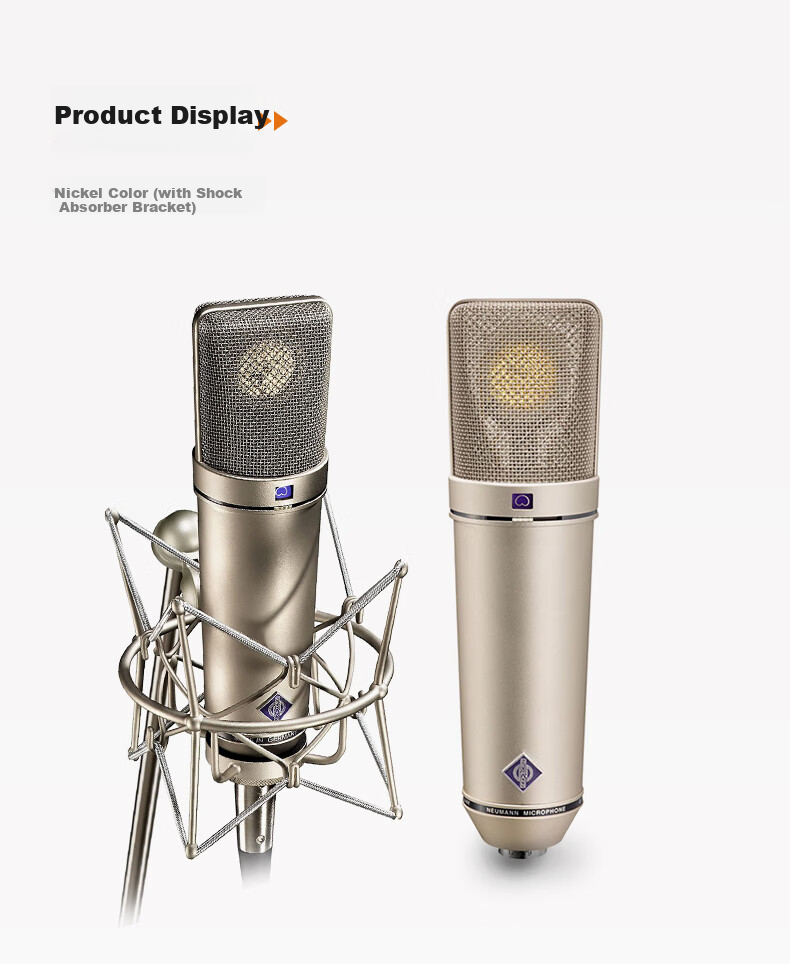 NEUMANN German Imported U87AI Professional Recording Studio Microphone Live Streaming Condenser Microphone High-End Voice Recording Karaoke Tool Neumann U87 Dual Diaphragm Three Directional Pickup 9