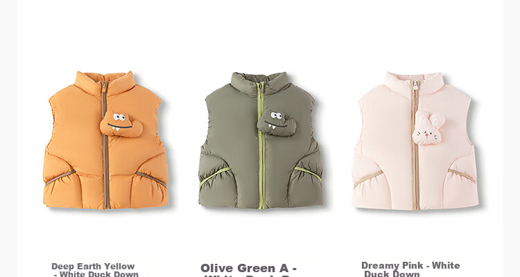 BALABALA Children's down Vest, Girls And Boys Outerwear, New Autumn And Winter Clothing, Baby Warm down Jacket 14