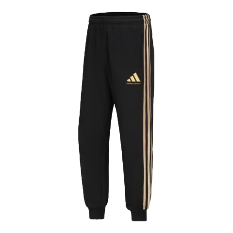 Adidas Men's Sports Pants, Spring Outdoor Casual Sweatpants, Running Trousers, Joggers, Black And Gold, Size S