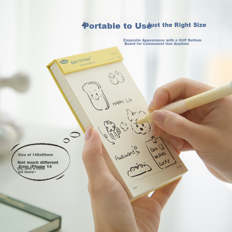 Блок для записей Трех лет двух классов, 80 листов, без клея, синий