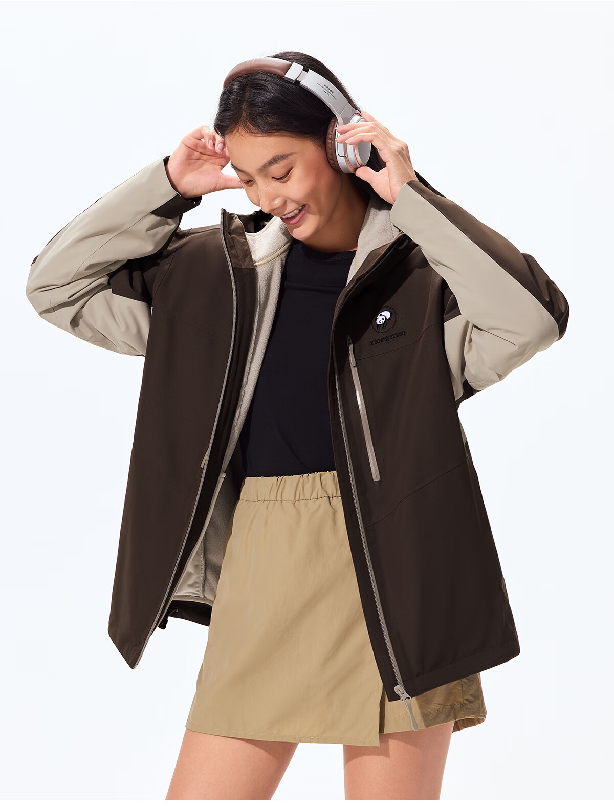 Xiongmao Zhang Yuxi Same Style [Tanyuezhe] Three-In Jacket for Women, Autumn And Winter Windproof Waterproof Mountaineering Coat for Me 19