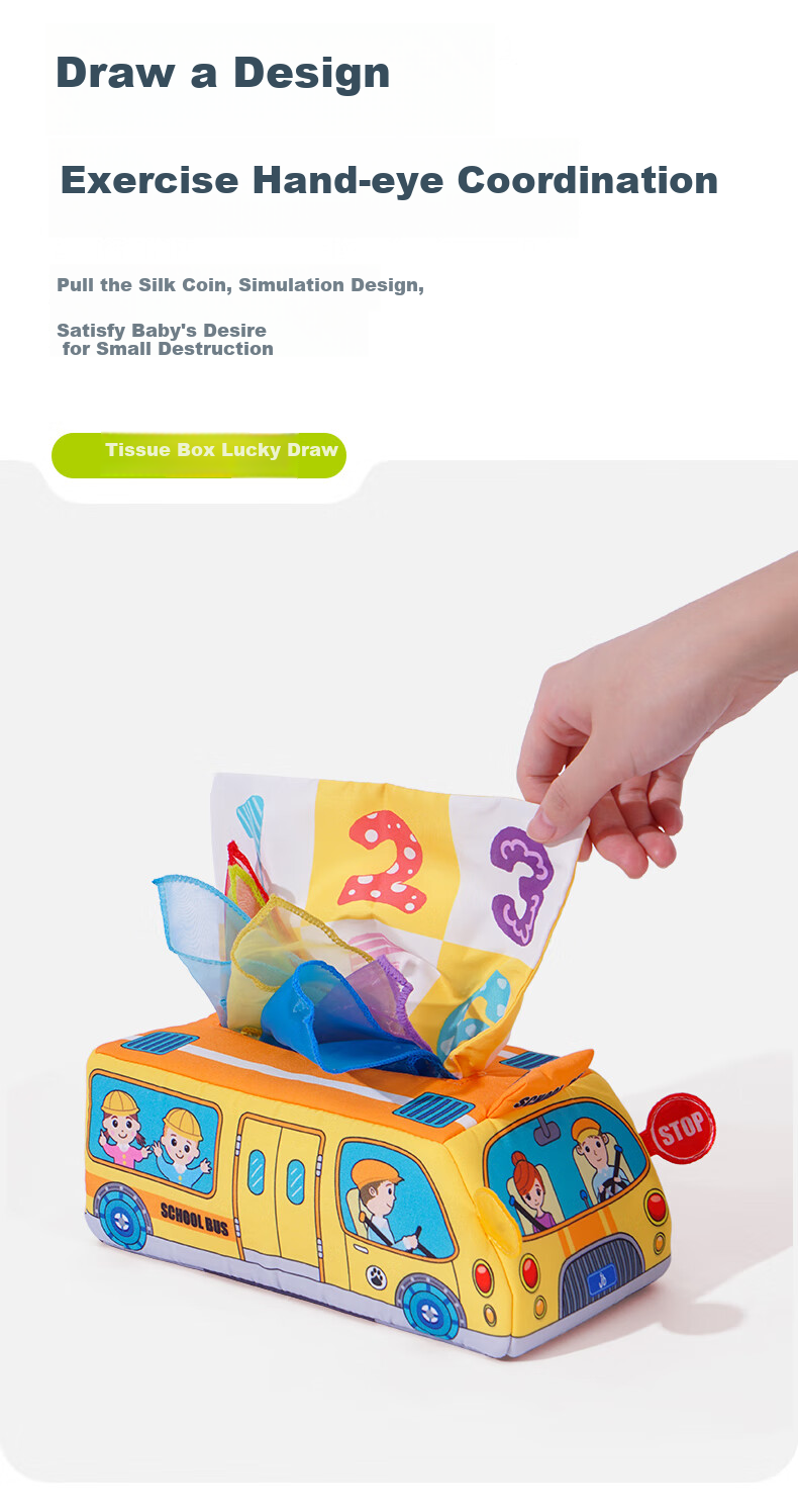 Jollybaby Baby Tissue Paper Toy Box, Tear-Resistant Tissue Dispenser for Infants And Toddlers, Realistic Design for Newborns, Fire Truck Design for Ages 0-1 4