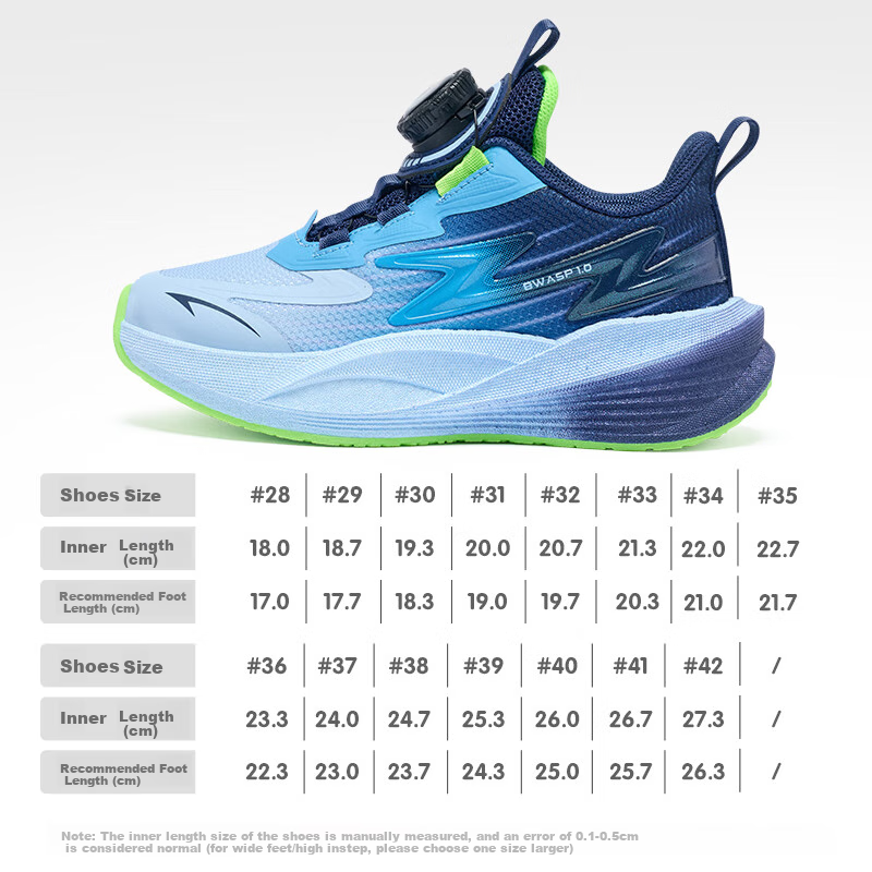 BIG WASP Children's Sports Shoes, Kids' Sneakers, 2026 Autumn New Style Mesh Breathable Running Shoes with Rotary Buckle for Older Children, Boys' Footwear