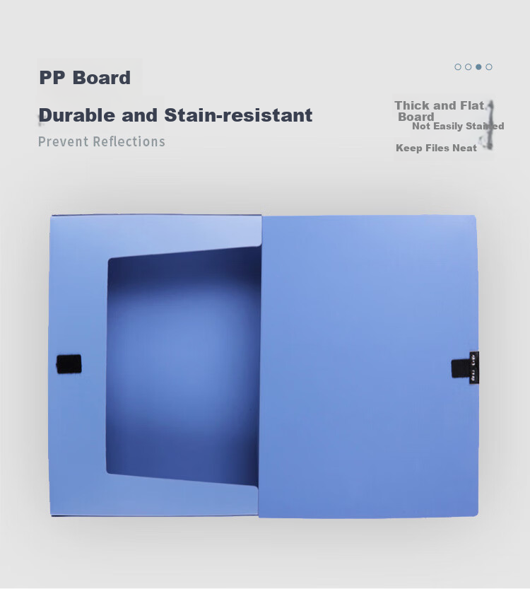 TANGO Thickened A4 File Box, 35mm Document Box, 10 Pieces, Personnel And Financial Contract Adhesive Closure Storage Protection Box, Office Stationery Supplies, Blue, 0161 5