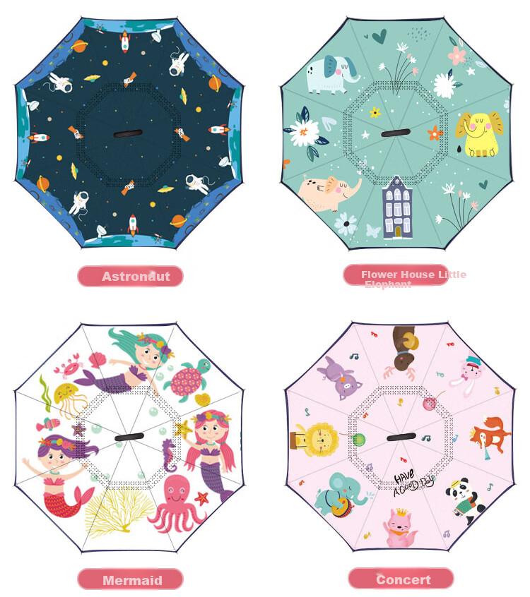 Qimaimai Children's Umbrella, Safety Reverse Umbrella, Sun Umbrella, Shade Umbrella, Sun Protection Umbrella, Kindergarten And Primary School Student Boy Small Umbrella 19