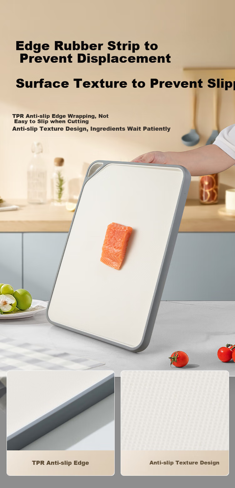 JD Original Cutting Board Chopping Block Food-Grade Household Use [Double-Sided Anti-Spill Groove] 40*28.5*2.35cm 8