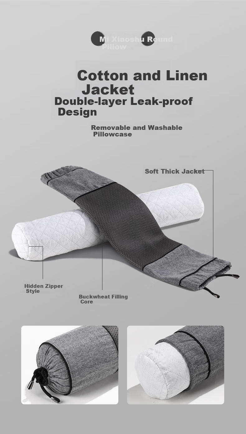 Mixiaoshu Cervical Pillow, Herbal Neck Support Pillow, for Cervical Spondylosis, Deep Sleep, Fugui Bao, Reverse Curvature Traction, Inflatable Hot Compress Round Pillow 8