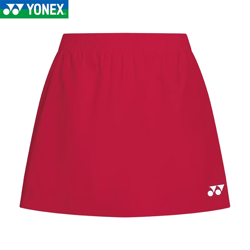 Женская юбка для бадминтона YONEX 220075BCR, профессиональная, впитывающая пот, дышащая, цвет вишневый красный, размер L