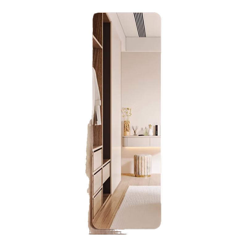 Qianxihuafu Full-Length Mirror, Dressing Mirror, Cabinet Door Sticker, Wall Self-Adhesive, Home Dormitory Invisible Sticker, High-Definition Fitting Mirror, 40*150
