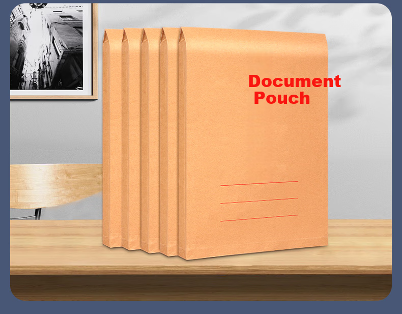 SIMAA Vertical Kraft Paper File Folders, 180g Thick Document Folders, Bid Contract File Folders, Pack of 50, Office Supplies, 6843 6