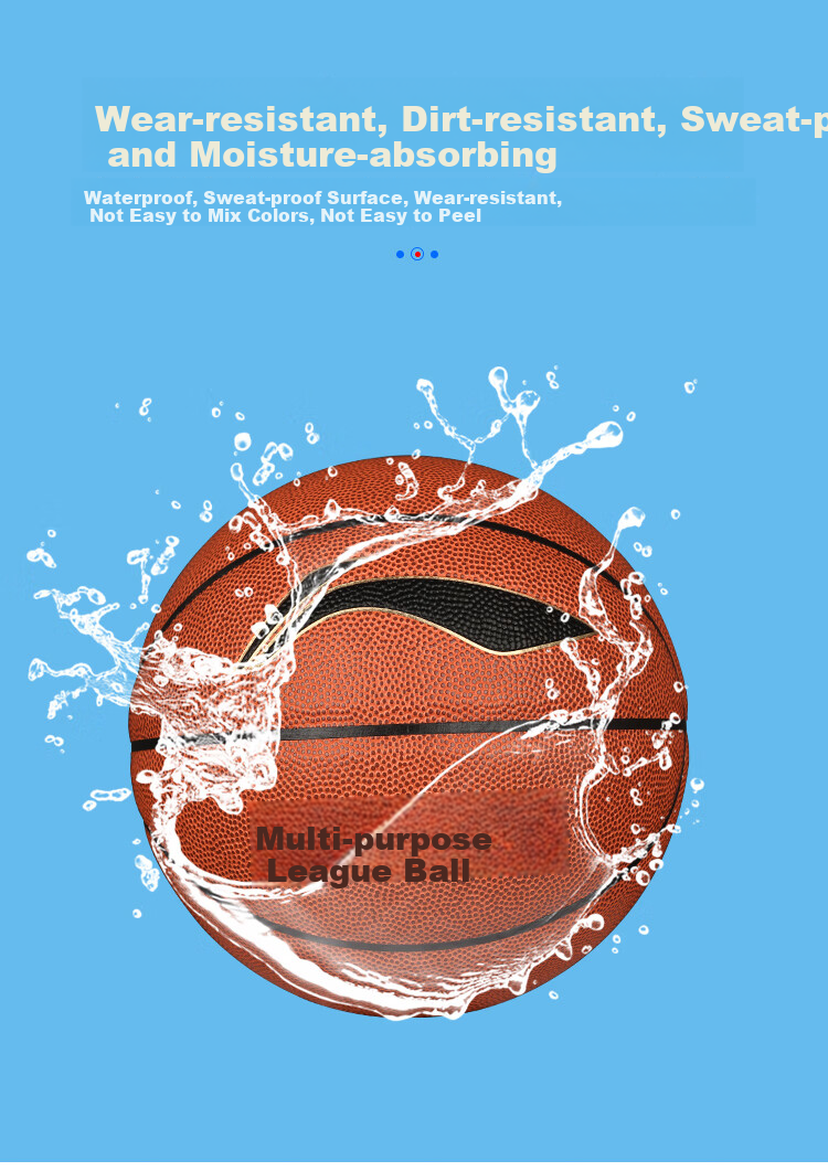 LI-NING Kids Basketball 5# Indoor Outdoor Wear-Resistant PU Youth Basketball 6-12 Years 087-2 11