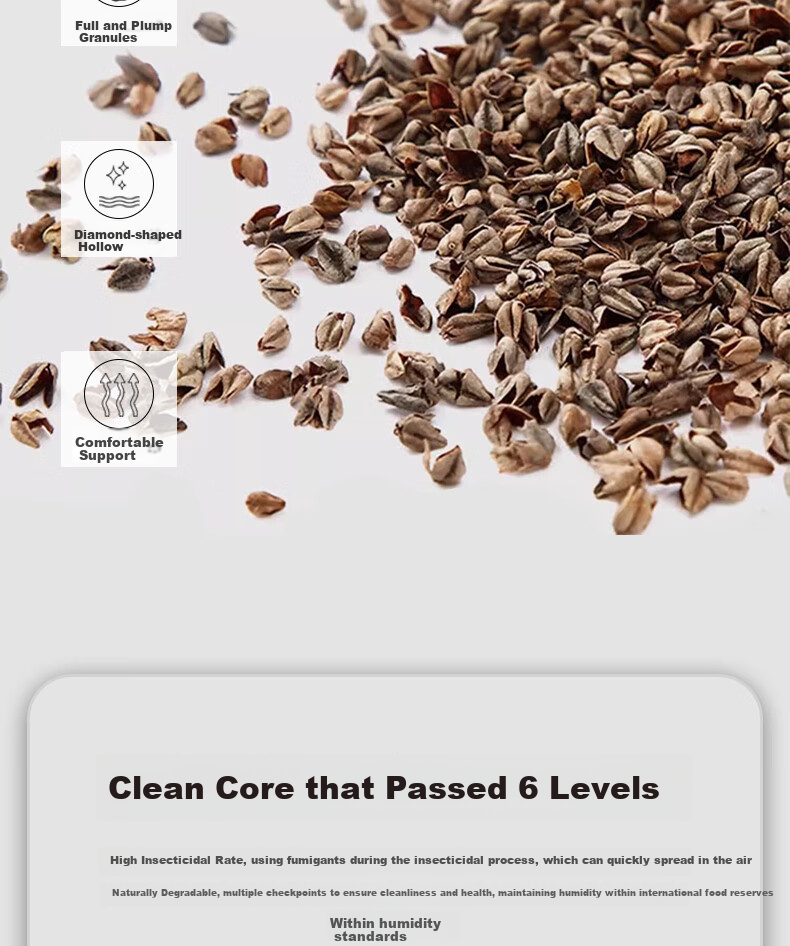 Yuanshenghuo Four Seasons Herbal Buckwheat Pillow, 100% Sweet Buckwheat Hull Pillow Core, Neck Protection, Removable And Washable, Single Pack 5