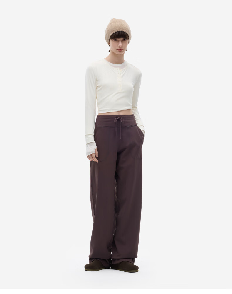Bananain [Liu Haocun Same Style] Hot Skin 301+ Women's Thin Fleece Straight Casual Pants Draped Long Pants Autumn Winter New Arrival 5