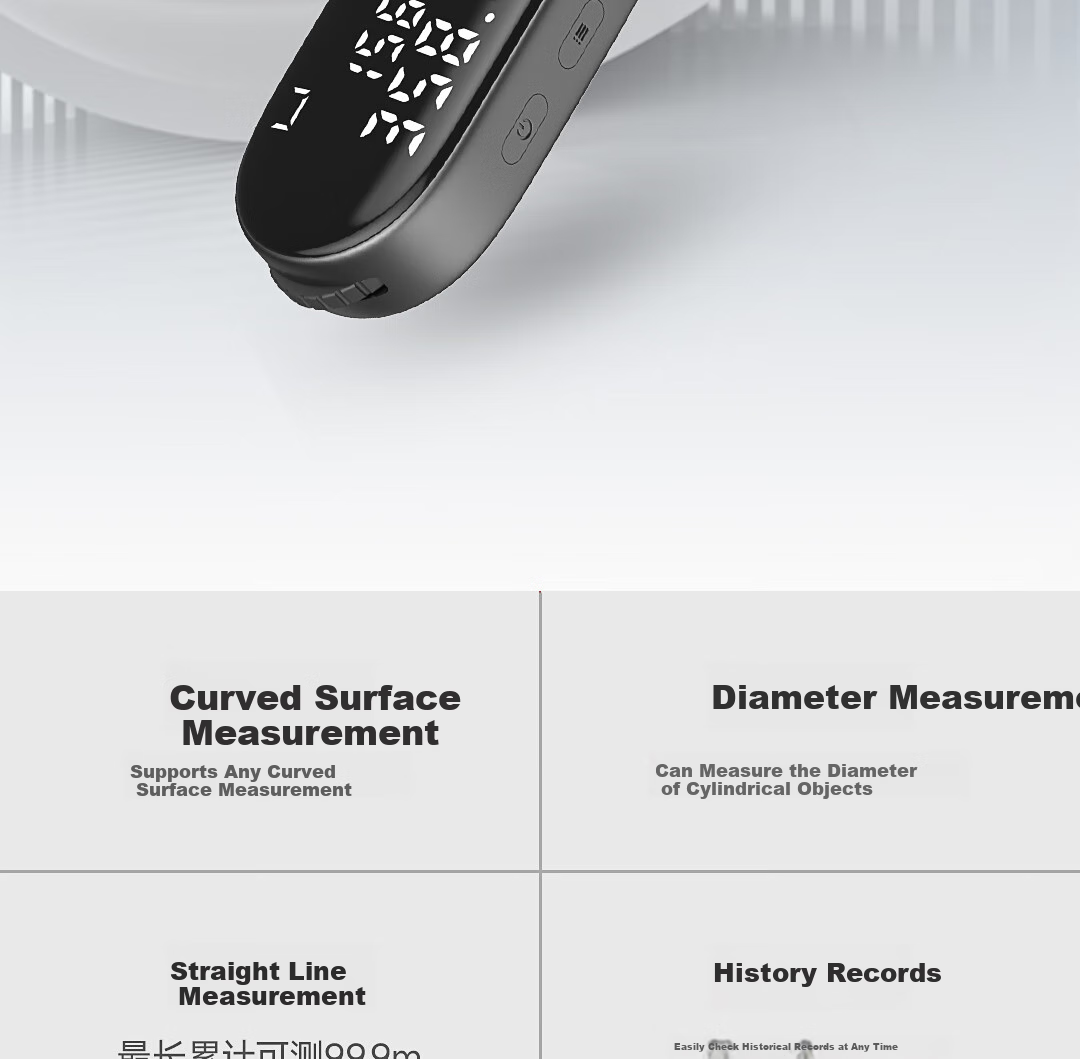 DUKA Electronic Distance Measuring Wheel High-Precision Flat and Curved Surface Type-C Rechargeable Measuring Tool Xiao Q 2